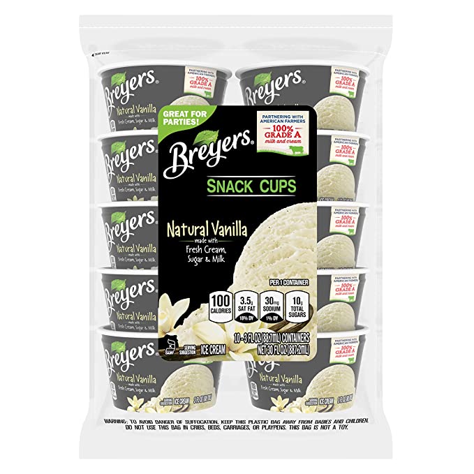 Breyers Natural Vanilla Snack Cups