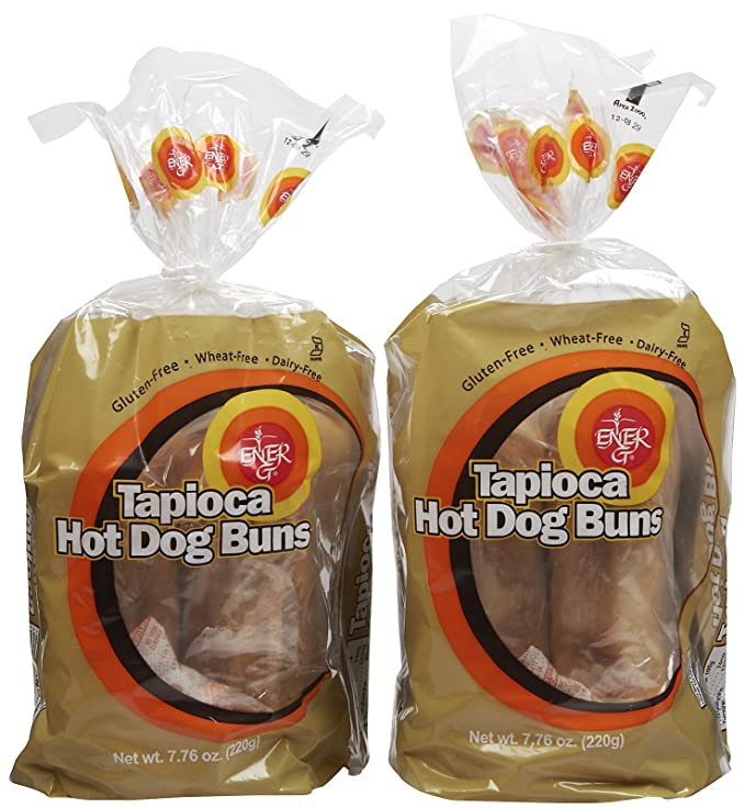 Two bags of Ener-G gluten-free tapioca hot dog buns