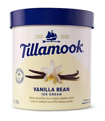 Tillamook gluten-free Vanilla Bean ice cream product package